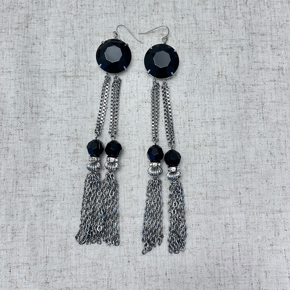 Black & Silver Dangle earrings
